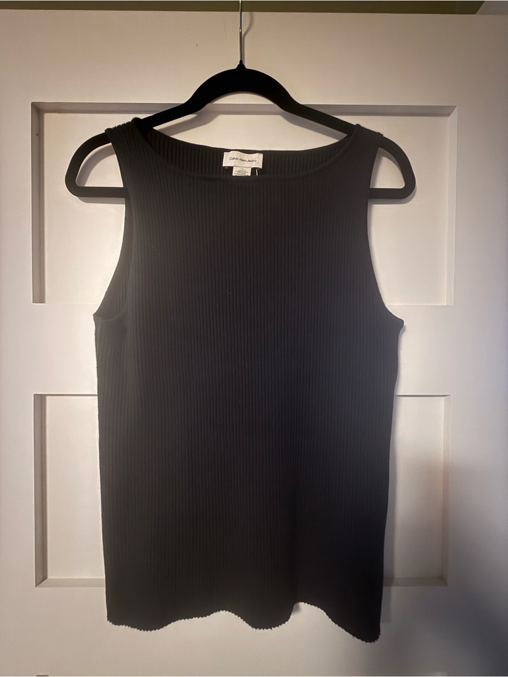 Calvin Klein Black Ribbed Tank Top